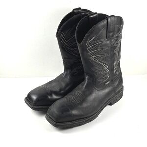 Irish Setter Marshall Work Boots Mens 13 Black Waterproof Leather Saftety Toe EH
